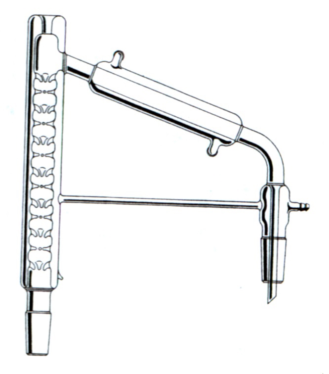 Tête de distillation, Vigreux, Gainée, Joint 24/40, Joint Thermomètre 10/18, Hauteur Colonne 200mm