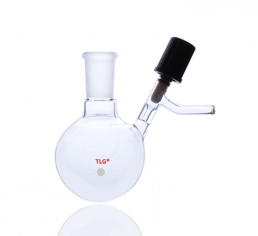 Flacon, réaction, valve à vide poussé, capacité 500 ml, joint 24/40, taille de valve 0-4 mm