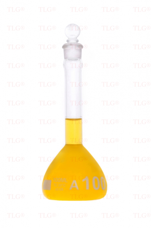 Fiole jaugée, 250 ml, bouche étroite, bouchon en verre n° 16, classe A, selon les normes USP
