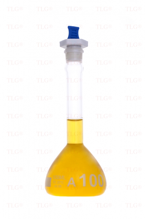 Fiole jaugée avec une marque de graduation ClassA, bouche étroite, capacité 15 ml, PP, normes USP