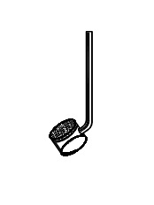 Gas Dispersion Tube, Fritted, 15° Angle, Disc Dia. 10mm, Opening Required 18mm, Porosity Medium