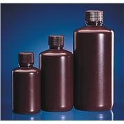 Round Bottles, Narrow Neck, HDPE, Amber, 150mL