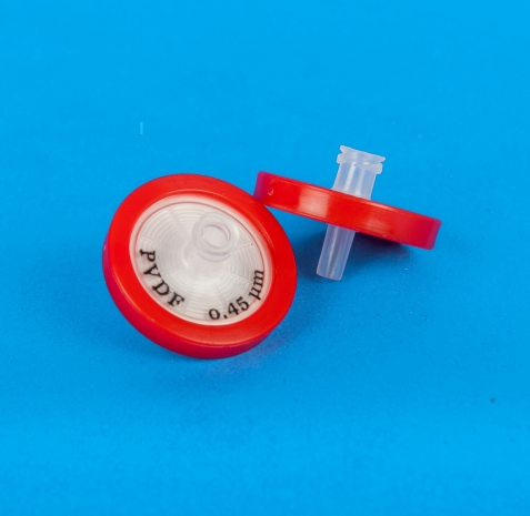 Filtre seringue, fluorure de polyvinylidène, PVDF (hydrophile), pores 0,45 µm, diamètre 30 mm