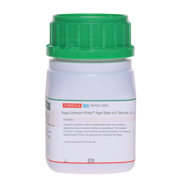 Vogel-Johnson HiVegâ„¢ Agar Base w/o Tellurite (V. J. HiVegâ„¢ Agar) 100G