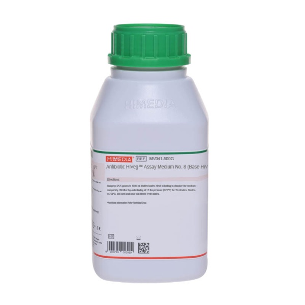 Antibiotic HiVegâ„¢ Assay Medium No. 8 (Base HiVegâ„¢ Agar w/ low pH) 500G