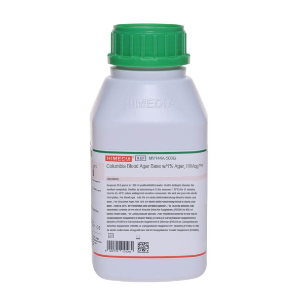 Columbia Blood Agar Base w/ 1% Agar, HiVegâ„¢ 500G