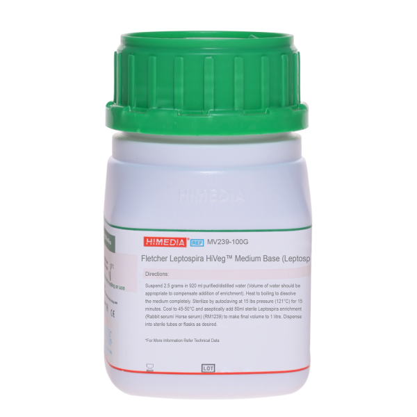 Fletcher Leptospira HiVegâ„¢ Medium Base (Leptospira HiVegâ„¢ Medium Base, Fletcher) 100G